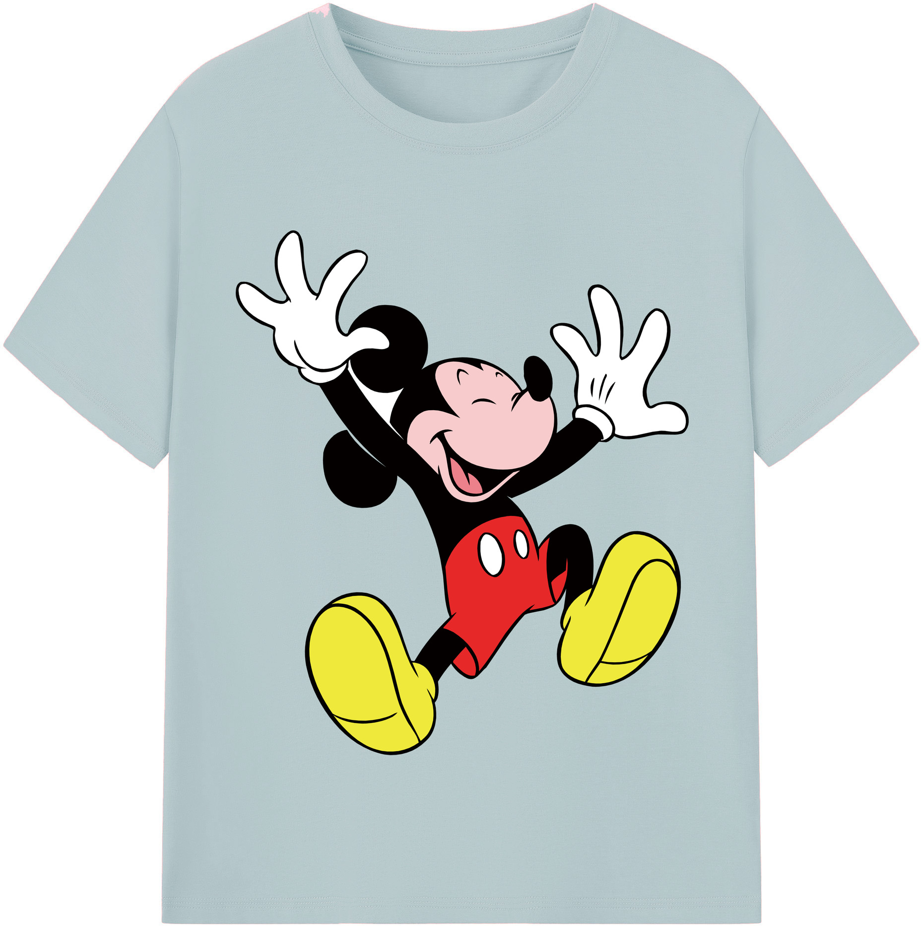 （画像用） ミッキーマウス Mickey Mouse 綿100％半袖Tシャツ（フロントプリント）
